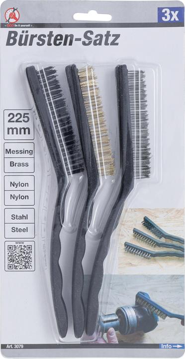 Image du produit BGS Jeu de brosses 225 mm 3 pièces