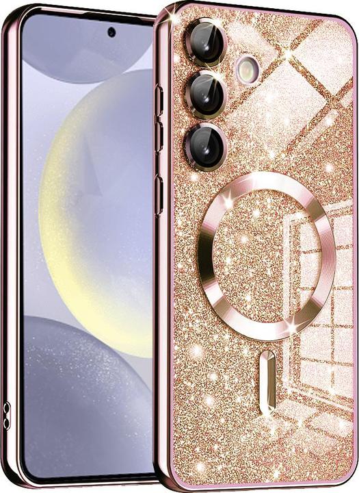 Produktbild Techsuit - Luxury Glitter MagSafe - Samsung Galaxy S24 - Rose Gold (Samsung Galaxy S24)
