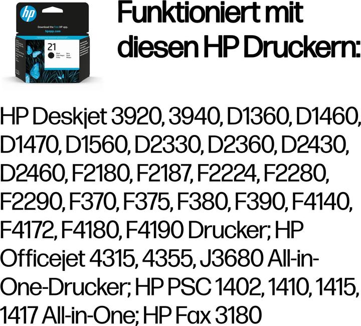 Actual product image HP 21 (FC)