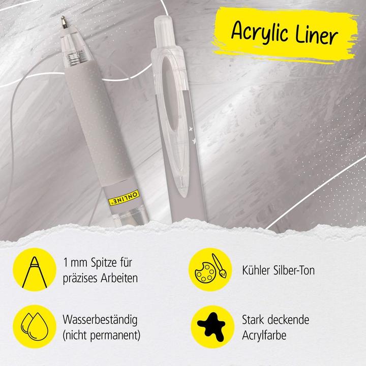 Actual product image Online Acryl Liner 18619/6 silver (Silver, 6x)