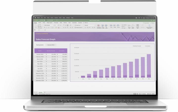 Produktbild StarTech COM 33,78cm 13,3Zoll MacBook Pro M1/M2 Laptop Sichtschutz Blickschutzfilter/Blaulichtfilter (13.30", 16:10)