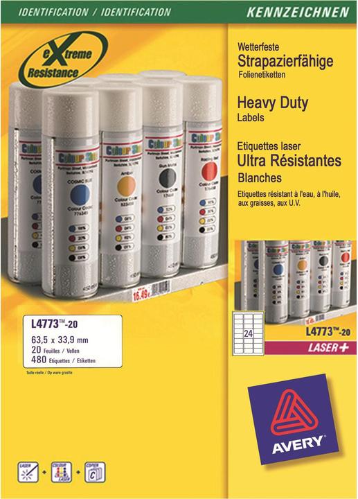 Produktbild Avery Wetterfeste Etiketten