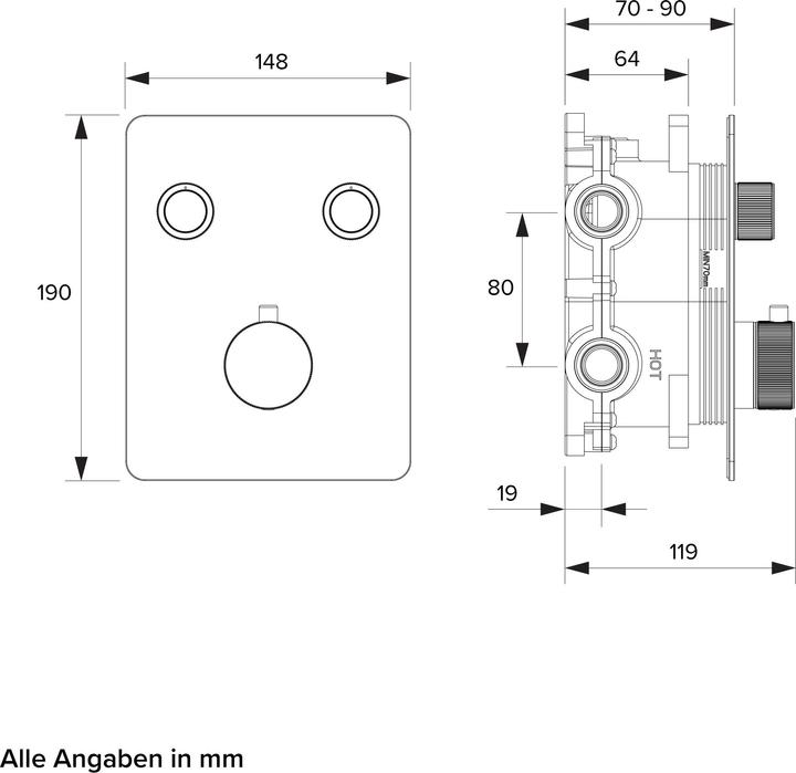 Produktbild Chris Bergen Unterputz Duschthermostat
