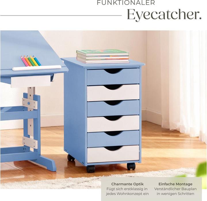 Produktbild tectake Rollcontainer (36 x 40 x 65 cm)