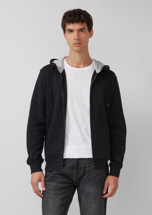 Produktbild s.Oliver Sweatshirt Jacke Sweatshirt-Jacke mit Kapuze und Logo (S)