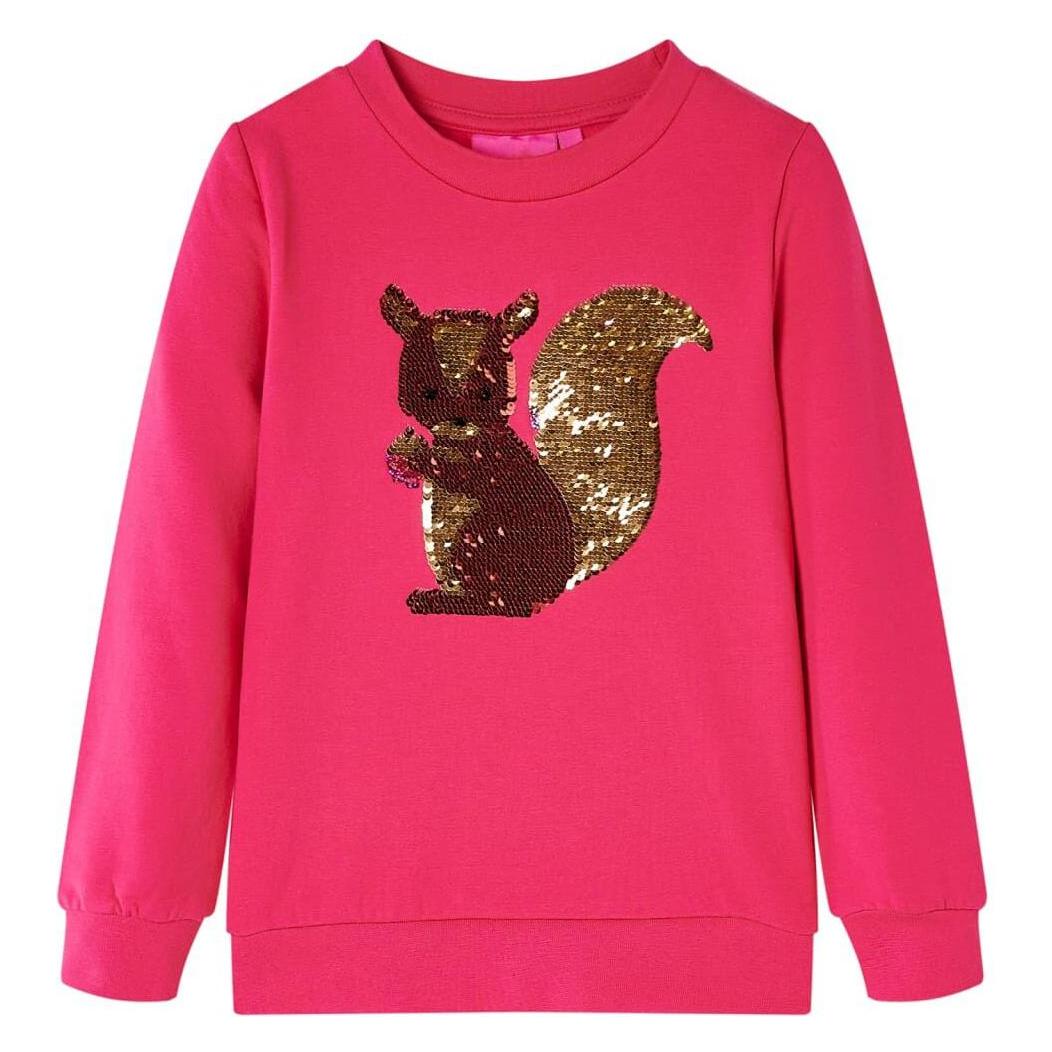 VidaXL, Mädchen, Pullover, Kinder-Sweatshirt Knallrosa 116, Material, 95 % Baumwolle. 5, Rosa, (116)