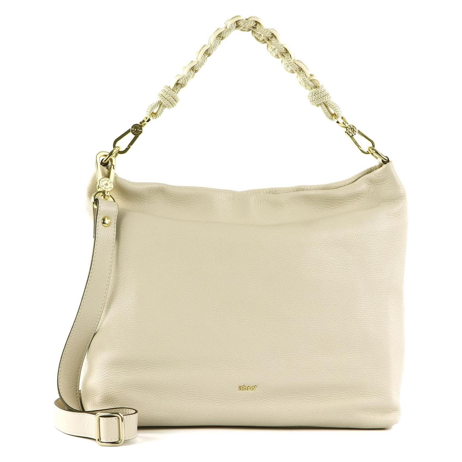 Abro, Damen, Handtasche, Leather Dalia Hobo Bag Kaia, Beige