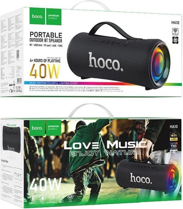Produktbild Hoco Bluetooth speakers speaker bluetooth 2 x 20W HA10 black (Batteriebetrieb)