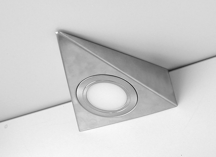 Produktbild Wipo Dreieckleuchte CF ColorSwitch, Edelstahl, 3er Set inkl. Netzgerät (120 lm)