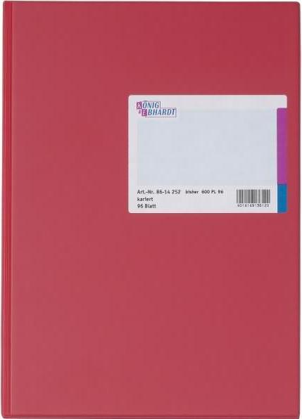 Actual product image König & Ebhardt Desk pad DIN A4 squared red 96 sheets (A4, Checked)