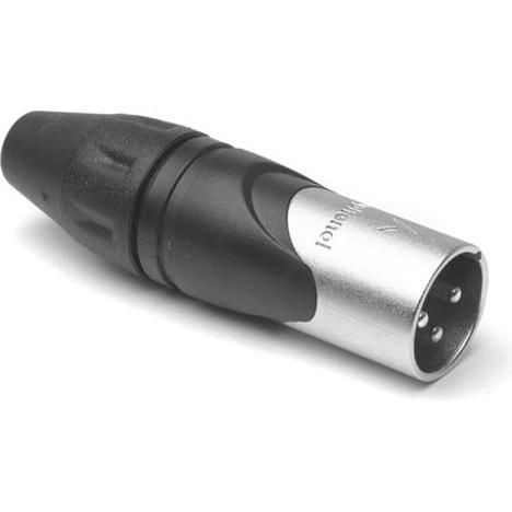 Amphenol 3 pole XLR Connector male AX series, Kabel Zubehör, Silber