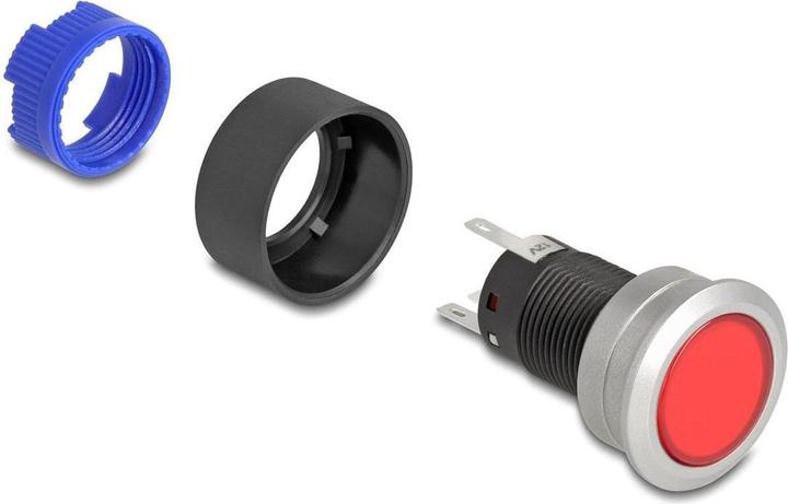 Produktbild Delock Drucktaster vorstehend zum Einbau 22 mm 5 x Lötanschl