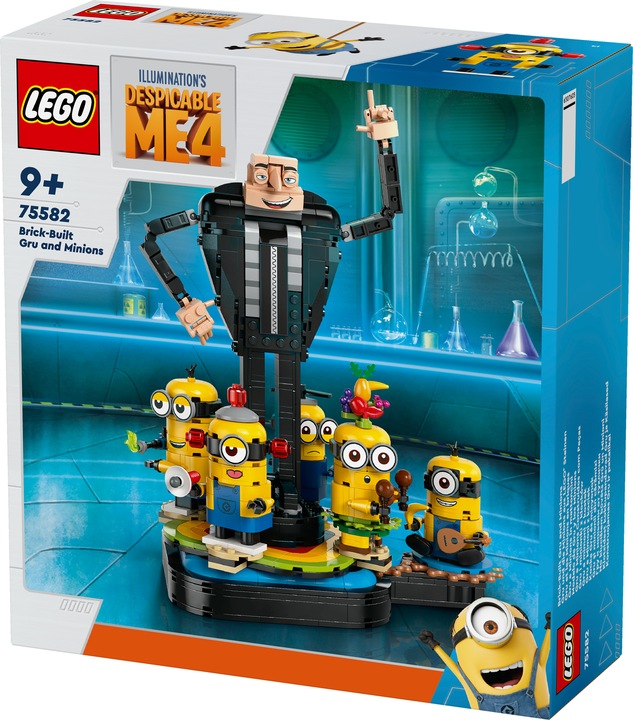 Actual product image LEGO Gru and the Minions made from bricks (75582, LEGO Minions)