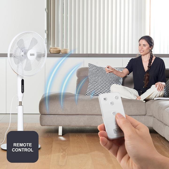 Produktbild Black & Decker Black+Decker BXEFP50E - Standventilator 110-115cm, 50W, 3 Geschwindigkeiten (62 dB)