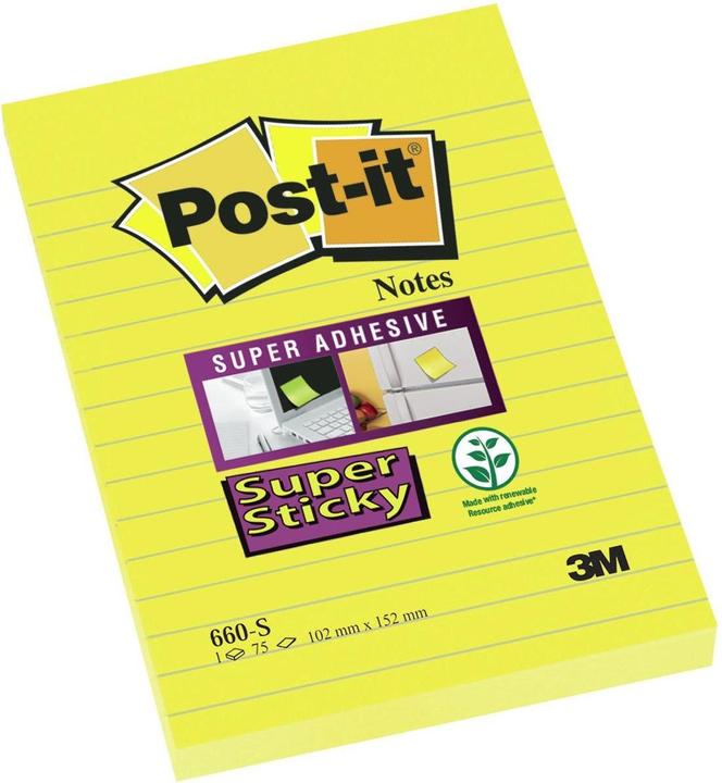 Produktbild Post-it Super Sticky Grossformat (102 x 152 mm)