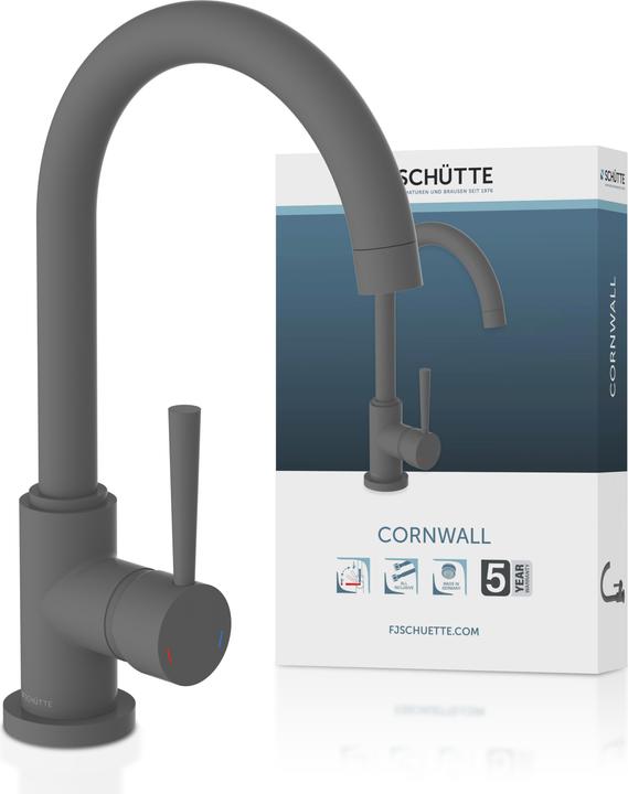 Immagine prodotto Schütte Rubinetto cucina CORNWALL Miscelatore lavello antracite opaco girevole 79164
