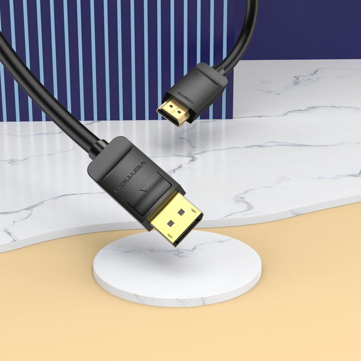 Actual product image Vention Cable DisplayPort do HDMI 3m HADBI Czarny (3 m)