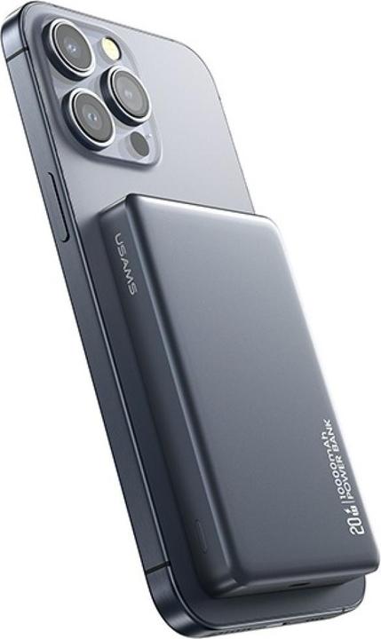 Actual product image Usams Powerbank CY Series CD242 10000mAh 20W Magnetic Wireless tarnish (10000 mAh, 20 W, 20 Wh)