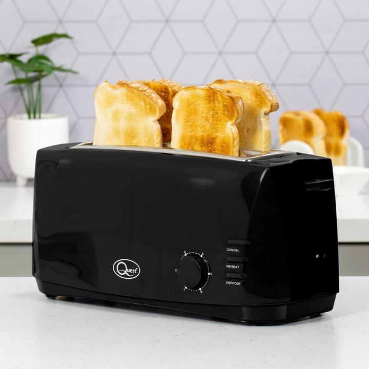 Produktbild Quest 4-Scheiben Langschlitz-Toaster mit Auftaufunktion