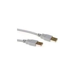 Thumbnail - ACT USB 2.0 Connection Cable Ivory 3.0m 3m USB A USB A USB Kabel (3 m, USB 2.0), USB Kabel