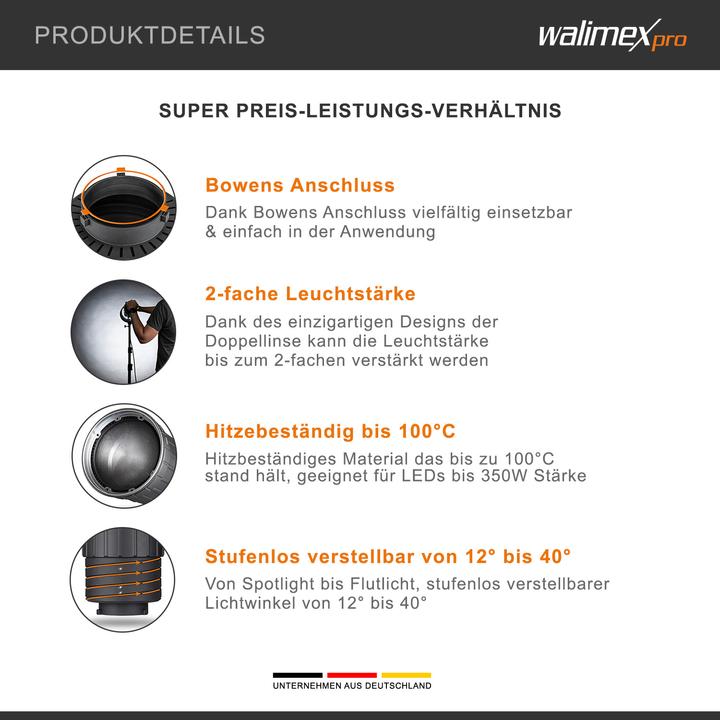 Produktbild Walimex pro Zoomspot Vorsatz 2X Bowens Mount