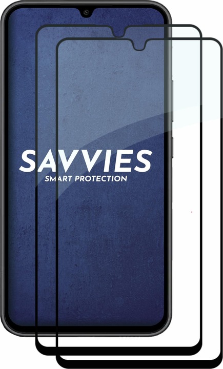 Actual product image Savvies Full-screen armoured glass screen protector (2 Piece, Samsung Galaxy A34 5G)