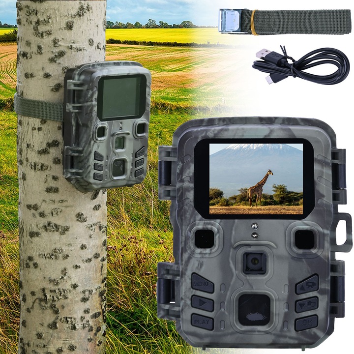 Actual product image Casativo Compact full HD wildlife camera with motion sensor and night vision, 15m range, IPX5