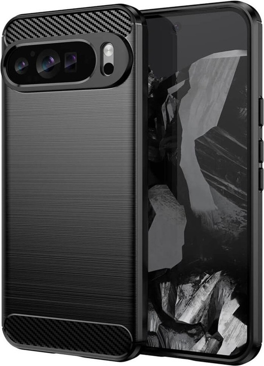 Produktbild Cover-Discount Google Pixel 9 Pro XL - Metall Carbon Look Hülle (Google Pixel 9 Pro XL)