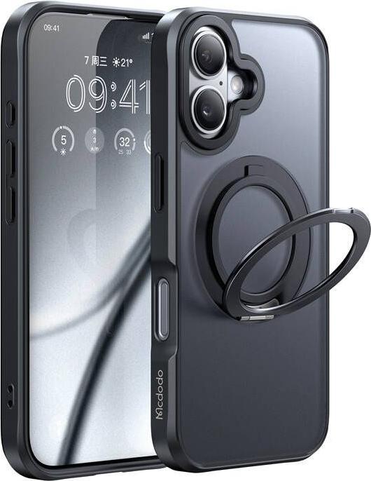 Produktbild Mcdodo PC-4930 MagSafe case for iPhone 16 with stand (black) (Apple iPhone 16)