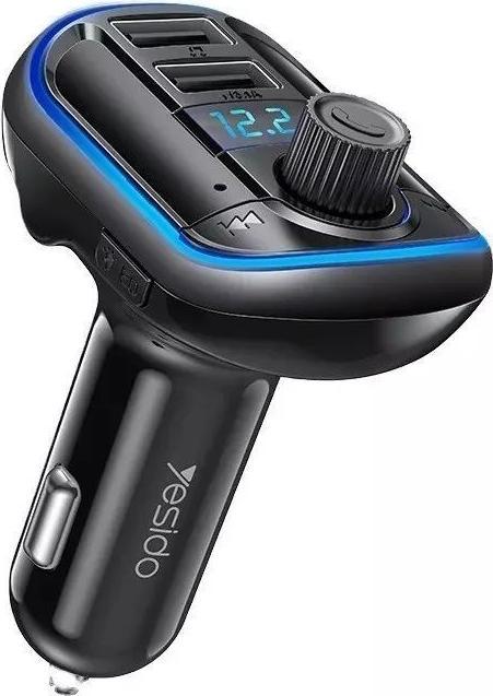 Actual product image Yesido Y44 Bluetooth FM Transmitter 3.1A Dual USB Ports