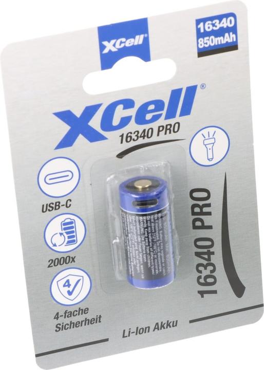 Produktbild XCell Akku Pro 16340 (1 Stk., 16340, 850 mAh)