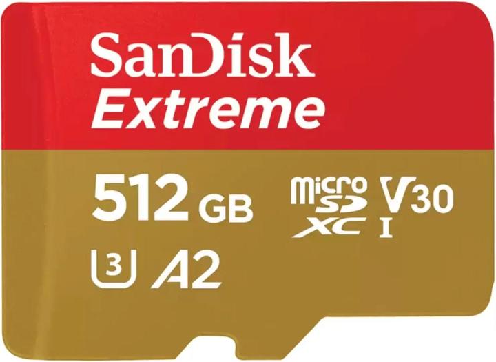 Produktbild SANDISK Extreme microSD A2 V30, inkl. Adapter (512 GB, microSDXC, U3, UHS-I)