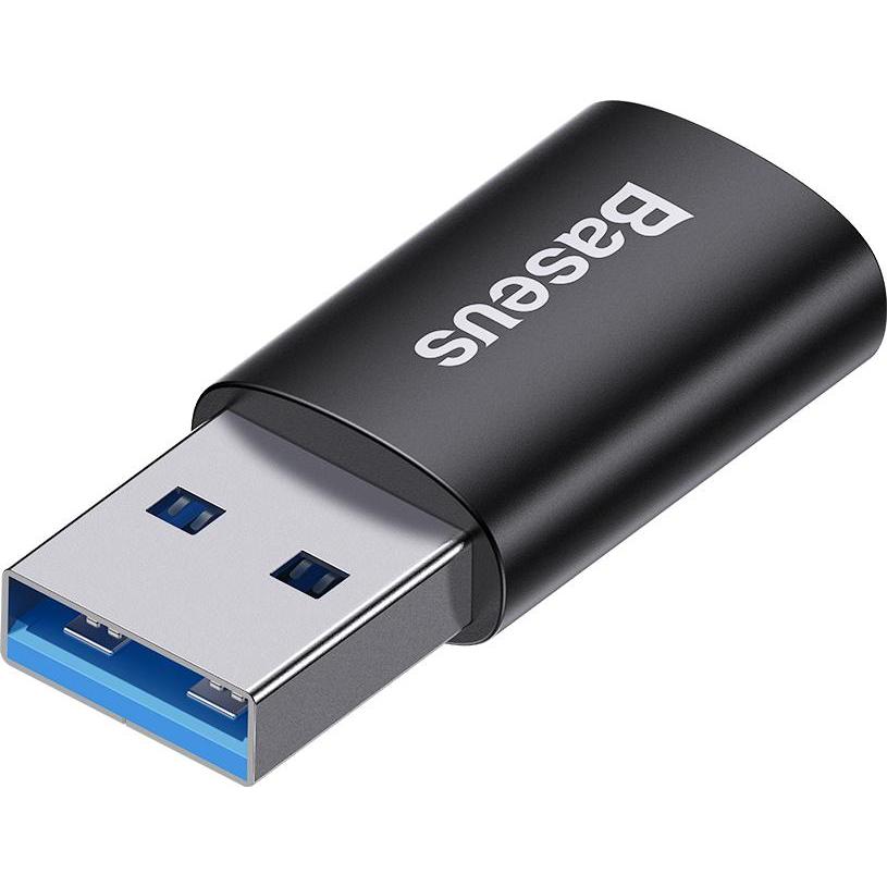 Baseus USB A - USB C (USB-C, 2.20 cm), Adattatore dati + video, Nero