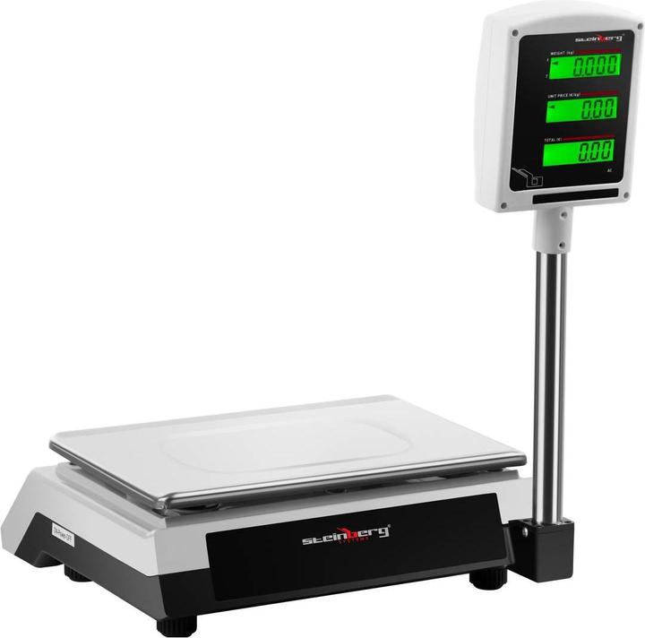 Produktbild Steinberg Waage Kontrollwaage Ladenwaage Marktwaage Preiswaage LCD extra genau 1g bis 30kg