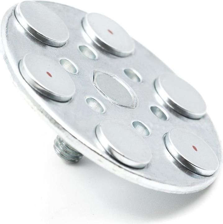 Actual product image Supermagnete Magnet system round rubber-coated with threaded stud (1x)