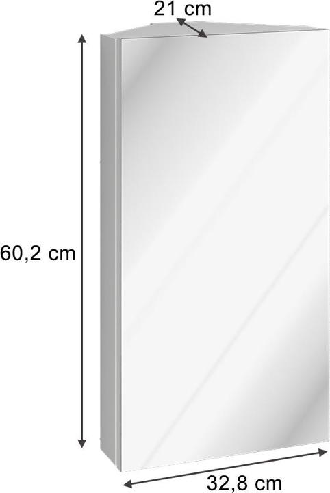 Produktbild Vichy Eck-Badspiegelschrank Anka, Weiss, 32.8 x 60.2 cm