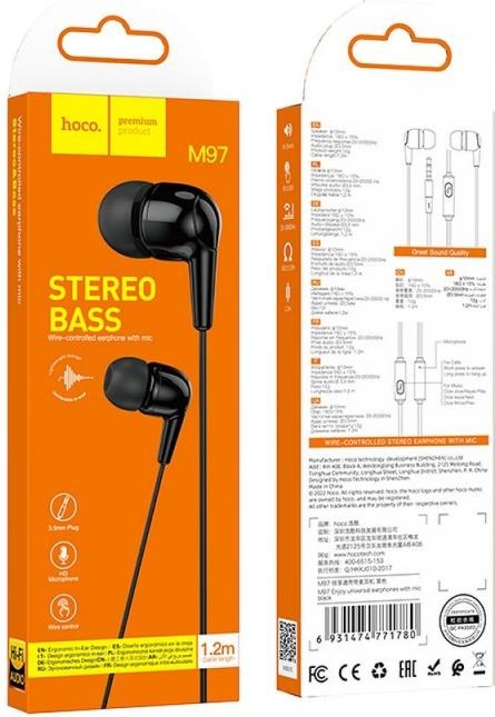Produktbild Hoco 3.5mm M97, Schwarz