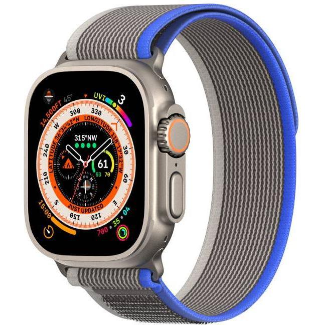 Dux Ducis Cinturino sportivo in velcro per Apple Watch 8/7/6 / SE / 5/4/3/2/1 (38, 40, 41 mm) Versio (38 mm, Nylon), Cinturini per orologi, Blu