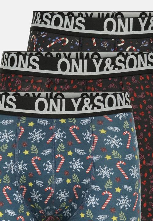 Image du produit Only & Sons Onsfitz Solid Black Boxer 3pack3854 Noos (L, Lot de 3)