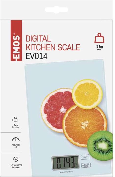 Produktbild Emos Digitale Küchenwaage EV014 weiss