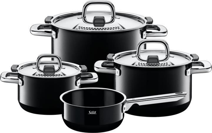 Produktbild Silit Topfset Induktion Kochtopfset 4tlg Metalldeckel Nature Black Silargan (Pfannenset + Topfset)