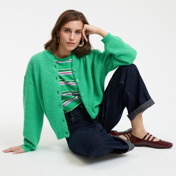 Immagine prodotto La Redoute Collections Strickjacke mit Stehkragen (XL)