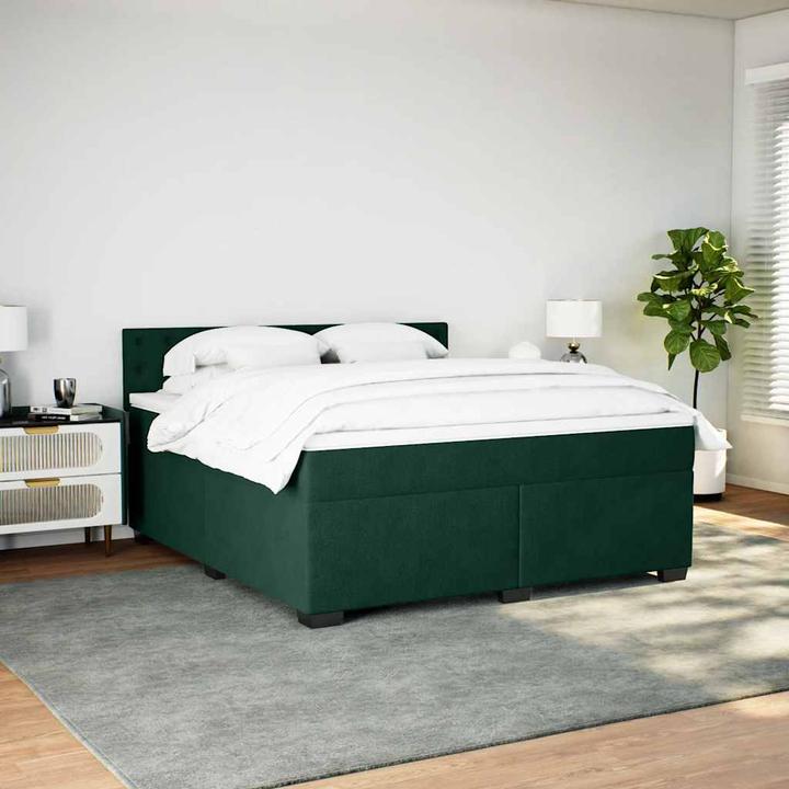 Produktbild vidaXL Bo x springbett mit Matratze 180 x 200 cm Samt (180 x 200 cm)
