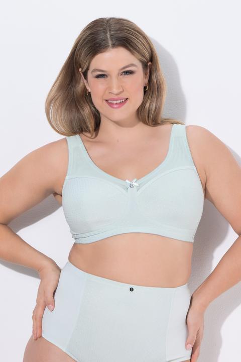Actual product image Ulla Popken Jacquard Dot Wirefree Kelly Fit Support Bra (Single pack, 95 E)