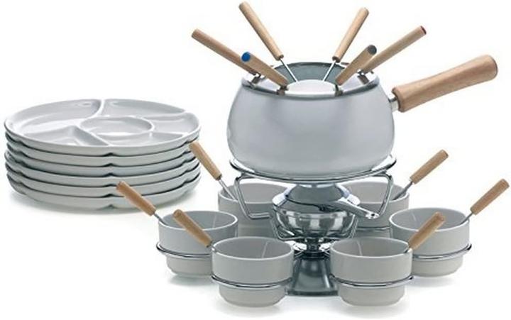 Excelsa Fondue Set 28 Pieces White (Käsefondue, Schokoladenfondue)