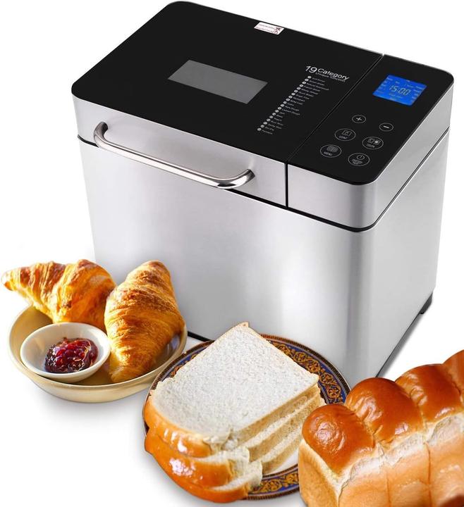 Coocheer Automatische Brotbäckerei mit 19 Programmen, Timer und Zutatenbox