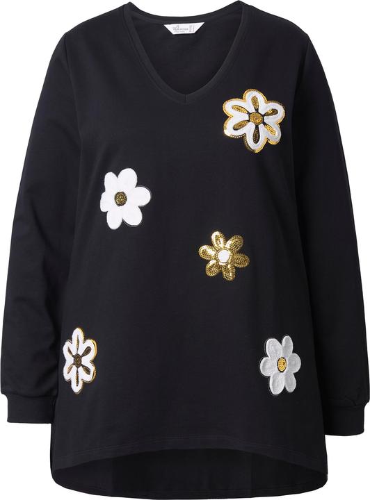 Produktbild Miamoda Sweatshirt, A-Linie, Blumen-Applikationen (54)