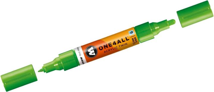Actual product image Molotow Marqueur pour Maquettes - One4All Twin - Acrylique Vert Fluo Phospho. - 1,5/4mm - -219 - 15 cm (1x)