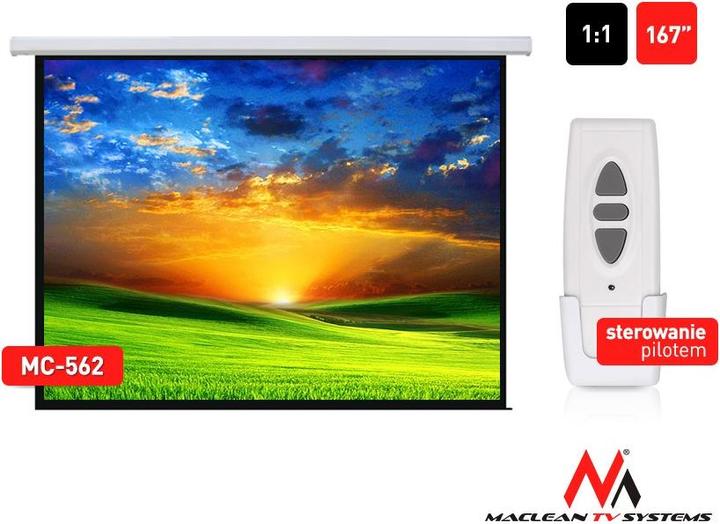 Maclean Screen MC-562 ceiling electrically expandable 1 1 167.0" - Ecran - 424,2 cm (167.01", 1:1)