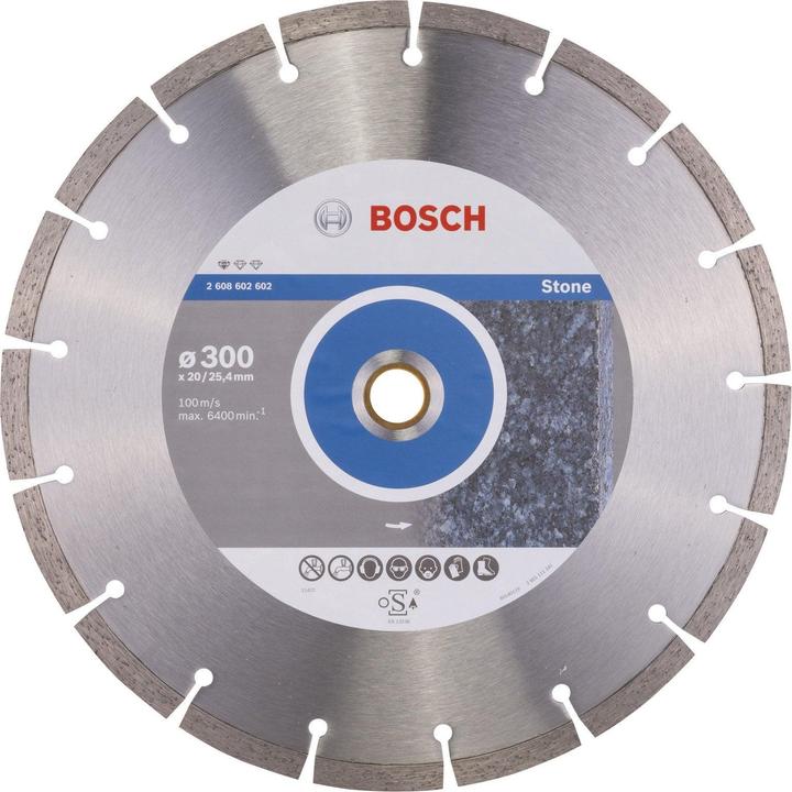 Produktbild Bosch Professional Zubehör Diamanttrennscheibe Standard for Stone, 300 x 20,00/25,40 x 3,1 x 10 mm